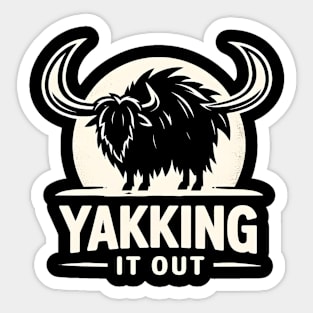 Yakking North Face Yak, Yak Yak Yak Sticker